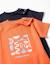 Lot de 2 t-shirts en coton avec imprimés d'été Bleu clair+Orange sombre 7 - vertbaudet enfant 