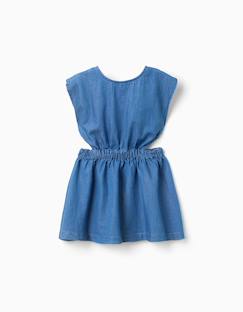 Robe courte sans manches en jean avec découpes  - vertbaudet enfant