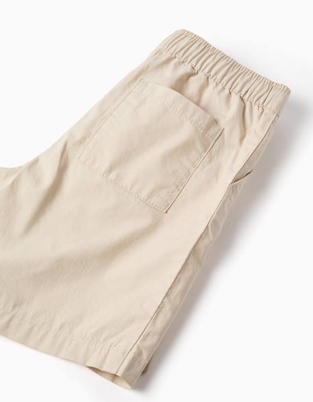 Short chino midi en popeline Beige clair+Bleu foncé+Vert foncé 4 - vertbaudet enfant 