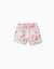 Short en coton avec motif mosaïque Blanc 2 - vertbaudet enfant 
