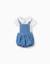 Ensemble body en coton + barboteuse en jean Bleu 1 - vertbaudet enfant 