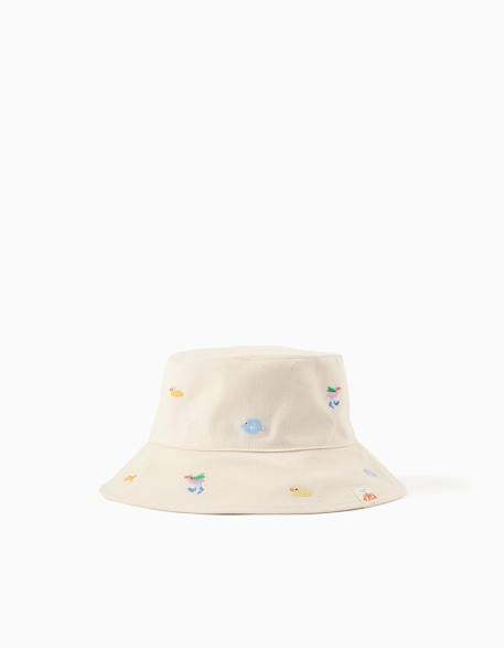 Chapeau panama avec broderie carolina celas x zippy Beige clair 2 - vertbaudet enfant 