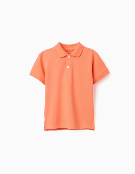 Garçon-Polo en coton piqué à manches courtes