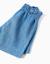 Short paperbag en jean avec nœud décoratif Bleu clair 4 - vertbaudet enfant 