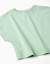 T-shirt court en coton Blanc+Vert clair 7 - vertbaudet enfant 