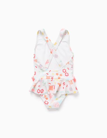 Maillot de bain avec motif de plage et doublure Blanc 3 - vertbaudet enfant 