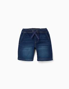 -Short midi en jean à enfiler avec cordon