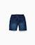 Short midi en jean à enfiler avec cordon Bleu+Bleu clair+Bleu foncé 9 - vertbaudet enfant 