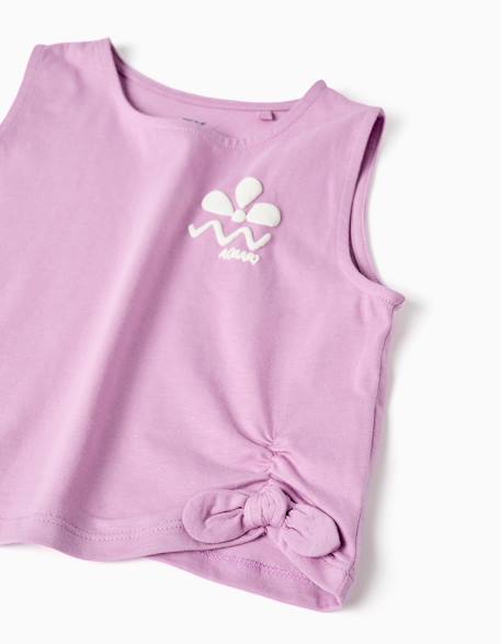 T-shirt sans manches en coton avec imprimé 0 3 - vertbaudet enfant 