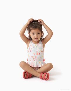 -Maillot de bain avec motif de plage et doublure
