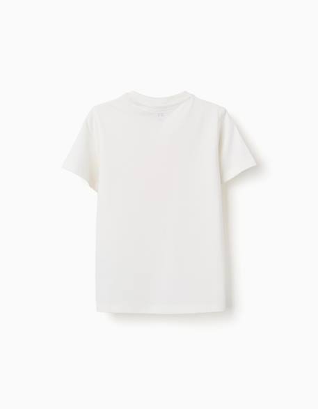 T-shirt en coton avec imprimé sou do sol Blanc+Orange sombre+Vert clair 2 - vertbaudet enfant 
