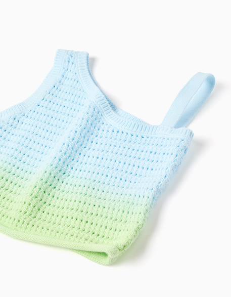 Débardeur en croché avec effet dégradé Bleu clair 3 - vertbaudet enfant 