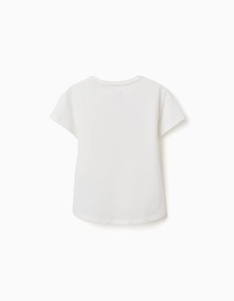 T-shirt en coton avec imprimé étoile de mer Blanc+Jaune clair+Vert clair 2 - vertbaudet enfant 