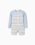 Maillot de bain à rayures et protection uv 40+ b&s Bleu clair 1 - vertbaudet enfant 