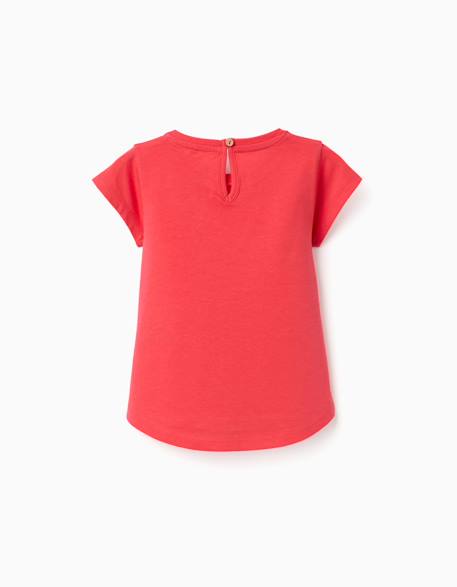 T-shirt en coton avec motif cerise Blanc+Jaune clair+Rose 9 - vertbaudet enfant 