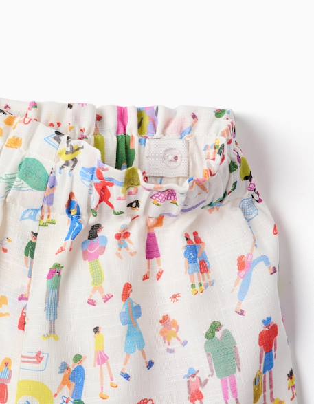Blouse sans manches et short avec imprimé carolina celas x zippy Blanc 4 - vertbaudet enfant 