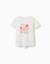 T-shirt en coton avec imprimé étoile de mer Blanc+Jaune clair+Vert clair 1 - vertbaudet enfant 