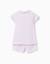 Pyjama à manches courtes en coton à rayures Rose clair 2 - vertbaudet enfant 