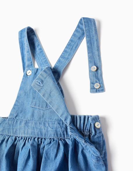 Ensemble body en coton + barboteuse en jean Bleu 4 - vertbaudet enfant 