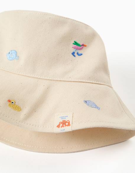 Chapeau panama avec broderie carolina celas x zippy Beige clair 4 - vertbaudet enfant 