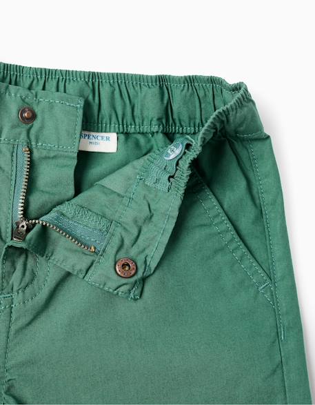 Short chino midi en popeline Beige clair+Bleu foncé+Vert foncé 11 - vertbaudet enfant 