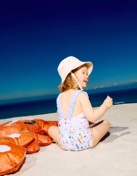Maillot de bain avec imprimé carolina celas x zippy Blanc 2 - vertbaudet enfant 