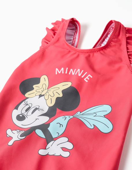 Maillot de bain avec imprimé minnie et bretelles à volants Rose 4 - vertbaudet enfant 