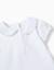 Body en coton avec col claudine Blanc+Rose clair 3 - vertbaudet enfant 