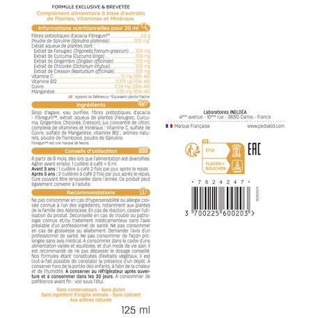 Sirop appétit tonus 125ml - lot de 3 MULTICOLORE 3 - vertbaudet enfant 