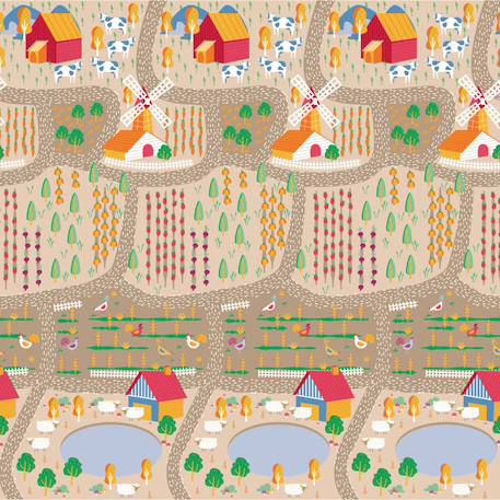 Tapis de jeu pliable réversible xxl funmat Animaux-ville+Ferme-ville+Ville-forêt 8 - vertbaudet enfant 