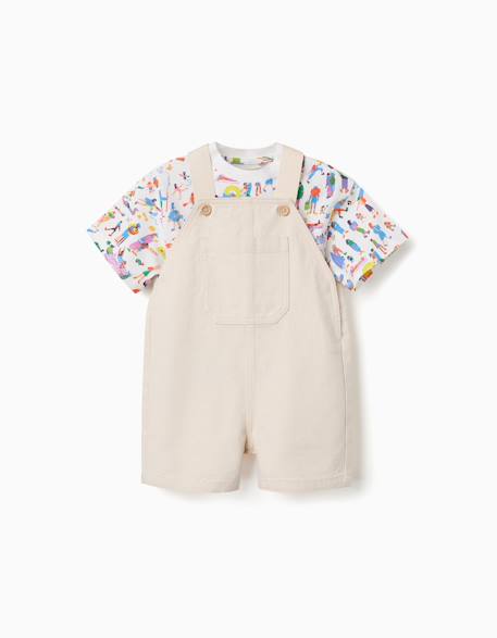 T-shirt et salopette carolina celas x zippy Beige clair 2 - vertbaudet enfant 