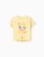 T-shirt en coton avec imprimé palmiers et paillettes Jaune clair 1 - vertbaudet enfant 