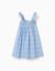 Robe sans manches en popeline avec motif floral Bleu clair 2 - vertbaudet enfant 