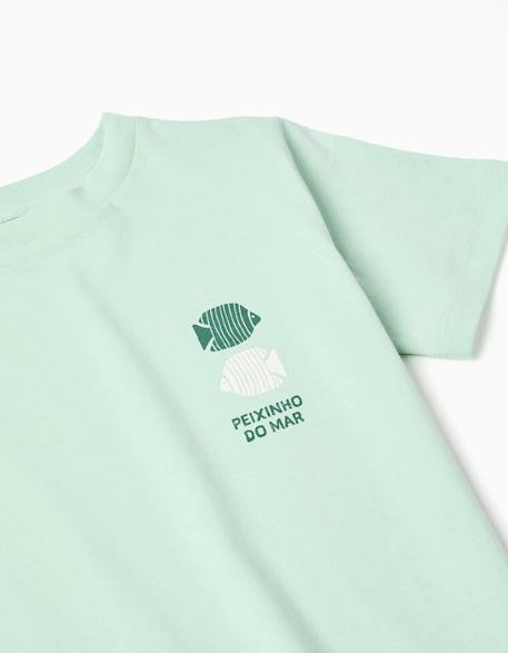 T-shirt en coton avec imprimé sou do sol Blanc+Orange sombre+Vert clair 9 - vertbaudet enfant 