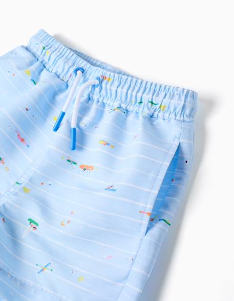 Short de bain avec imprimé carolina celas x zippy Bleu clair 3 - vertbaudet enfant 
