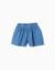 Short en jean avec taille élastique et poches Bleu clair 1 - vertbaudet enfant 