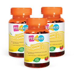 Puériculture-Gommes vitamine d3 60 oursons - lot de 3