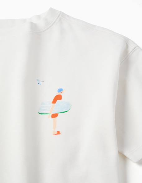 T-shirt en coton avec imprimé carolina celas x zippy Blanc 3 - vertbaudet enfant 