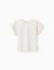 T-shirt en coton avec manches à volants Blanc+Corail clair 1 - vertbaudet enfant 