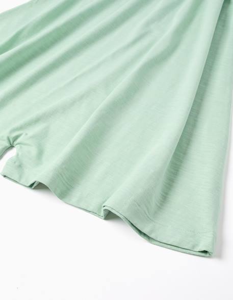 Combishort sans manches en coton à jambe large Vert clair 4 - vertbaudet enfant 