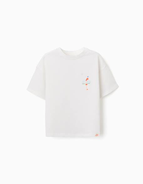 Garçon-T-shirt en coton avec imprimé carolina celas x zippy