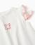 T-shirt en coton avec imprimé mosaïque et manches à volants Blanc 3 - vertbaudet enfant 