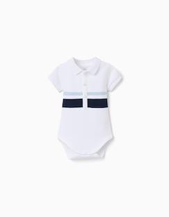 Bébé-Body-Body polo en coton à rayures