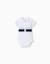Body polo en coton à rayures Blanc 1 - vertbaudet enfant 