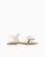 Sandales en cuir avec nœud décoratif Blanc+Rose clair 1 - vertbaudet enfant 