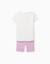 Ensemble t-shirt et cycliste en coton Blanc 2 - vertbaudet enfant 