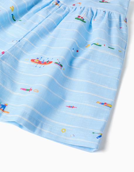 Combishort en coton avec imprimé carolina celas x zippy Bleu clair 4 - vertbaudet enfant 