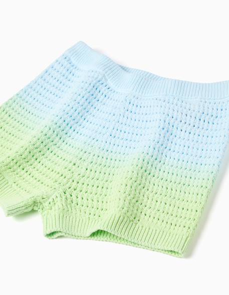 Short en croché avec effet dégradé Bleu clair 3 - vertbaudet enfant 