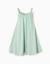 Combishort sans manches en coton à jambe large Vert clair 1 - vertbaudet enfant 