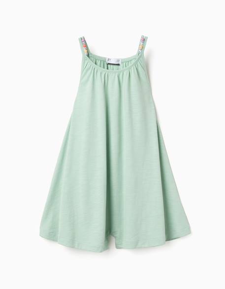 Fille-Salopette, combinaison-Combishort sans manches en coton à jambe large